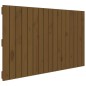 vidaXL Cabecero cama pared madera maciza pino marrón miel 108x3x60 cm vidaXL Cabecero cama pared madera maciza pino marrón miel 108x3x60 cm
