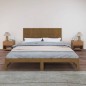 vidaXL Cabecero cama pared madera maciza pino marrón miel 185x3x60 cm vidaXL Cabecero cama pared madera maciza pino marrón miel 185x3x60 cm