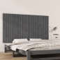 vidaXL Cabecero de cama de pared madera maciza pino gris 159,5x3x90 cm