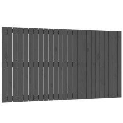 vidaXL Cabecero de cama de pared madera maciza pino gris 159,5x3x90 cm