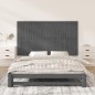 vidaXL Cabecero de cama de pared madera maciza pino gris 159,5x3x90 cm