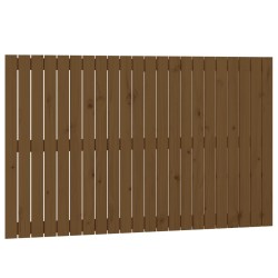 vidaXL Cabecero cama pared madera maciza pino marrón miel 140x3x90 cm