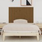 vidaXL Cabecero cama pared madera maciza pino marrón miel 140x3x90 cm vidaXL Cabecero cama pared madera maciza pino marrón miel 140x3x90 cm
