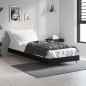 vidaXL Estructura de cama madera contrachapada negra 75x190 cm