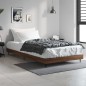 vidaXL Estructura de cama madera contrachapada marrón roble 90x190 cm