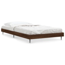 vidaXL Estructura de cama madera contrachapada marrón roble 90x190 cm