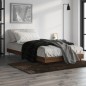 vidaXL Estructura de cama madera contrachapada marrón roble 90x190 cm