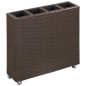 vidaXL Arriate con 4 macetas de ratán sintético negro 80x22x79 cm vidaXL Arriate con 4 macetas de ratán sintético negro 80x22x79 cm
