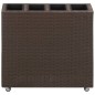 vidaXL Arriate con 4 macetas de ratán sintético negro 80x22x79 cm vidaXL Arriate con 4 macetas de ratán sintético negro 80x22x79 cm
