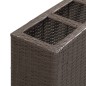 vidaXL Arriate con 4 macetas de ratán sintético negro 80x22x79 cm vidaXL Arriate con 4 macetas de ratán sintético negro 80x22x79 cm
