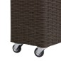 vidaXL Arriate con 4 macetas de ratán sintético negro 80x22x79 cm vidaXL Arriate con 4 macetas de ratán sintético negro 80x22x79 cm