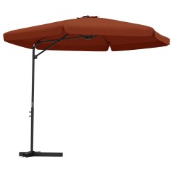 vidaXL Sombrilla de jardín con palo de acero 300 cm terracota