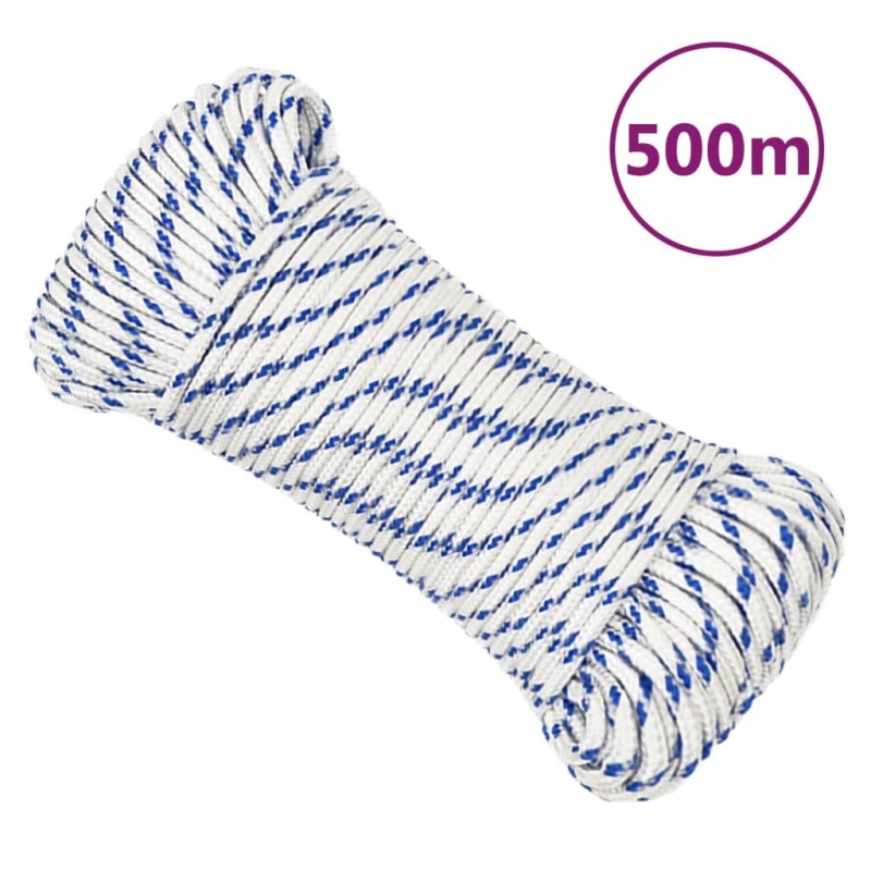 vidaXL Cuerda de barco polipropileno blanco 3 mm 500 m vidaXL Cuerda de barco polipropileno blanco 3 mm 500 m
