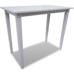 vidaXL Mesa alta de madera blanca 