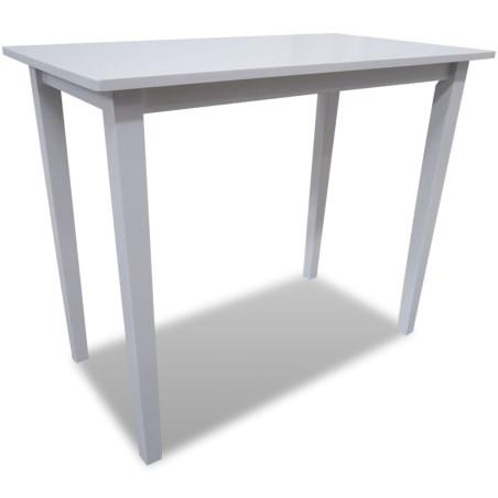 vidaXL Mesa alta de madera blanca 