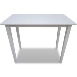vidaXL Mesa alta de madera blanca 