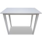 vidaXL Mesa alta de madera blanca 