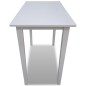 vidaXL Mesa alta de madera blanca 