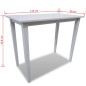 vidaXL Mesa alta de madera blanca 