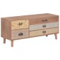 vidaXL Mueble para TV con 5 cajones madera maciza de pino 90x30x40 cm vidaXL Mueble para TV con 5 cajones madera maciza de pino 90x30x40 cm