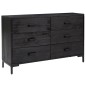 vidaXL Aparador de madera maciza de pino negro 110x35x70 cm vidaXL Aparador de madera maciza de pino negro 110x35x70 cm