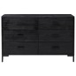 vidaXL Aparador de madera maciza de pino negro 110x35x70 cm vidaXL Aparador de madera maciza de pino negro 110x35x70 cm