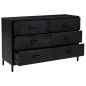 vidaXL Aparador de madera maciza de pino negro 110x35x70 cm vidaXL Aparador de madera maciza de pino negro 110x35x70 cm