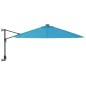 vidaXL Sombrilla de pared con LED verde azul mar 290 cm vidaXL Sombrilla de pared con LED verde azul mar 290 cm