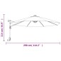 vidaXL Sombrilla de pared con LED verde azul mar 290 cm vidaXL Sombrilla de pared con LED verde azul mar 290 cm