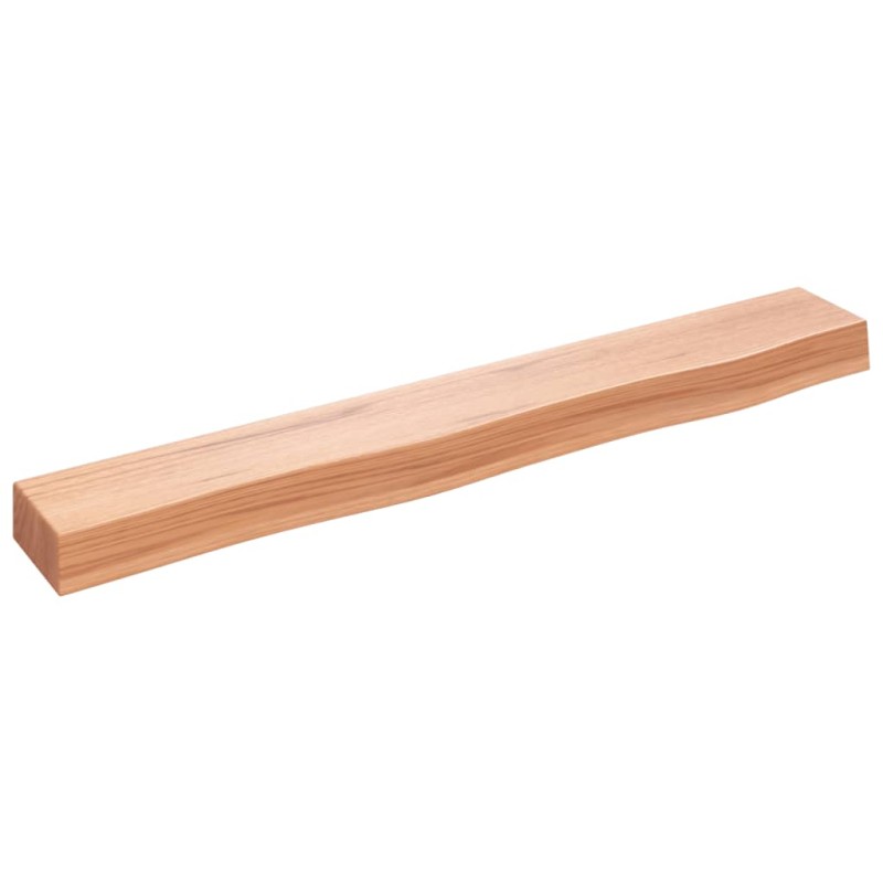 vidaXL Estante de pared madera de roble tratada marrón claro 80x10x6cm vidaXL Estante de pared madera de roble tratada marrón claro 80x10x6cm