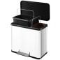 Hailo Cubo con pedal Oko Duo Plus tamaño L 17+9 L blanco 0630-230 Hailo Cubo con pedal Oko Duo Plus tamaño L 17+9 L blanco 0630-230