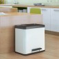 Hailo Cubo con pedal Oko Duo Plus tamaño L 17+9 L blanco 0630-230 Hailo Cubo con pedal Oko Duo Plus tamaño L 17+9 L blanco 0630-230