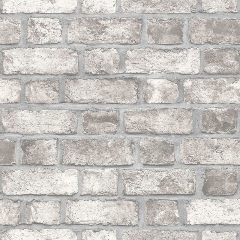 Noordwand Papel de pared Homestyle Brick Wall gris y blanco crudo Noordwand Papel de pared Homestyle Brick Wall gris y blanco crudo