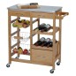 Excellent Houseware Carrito de cocina con 3 cajones madera Excellent Houseware Carrito de cocina con 3 cajones madera