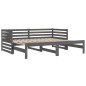 vidaXL Sofá cama extraíble madera maciza de pino gris 2x(90x190) cm vidaXL Sofá cama extraíble madera maciza de pino gris 2x(90x190) cm