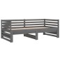 vidaXL Sofá cama extraíble madera maciza de pino gris 2x(90x190) cm vidaXL Sofá cama extraíble madera maciza de pino gris 2x(90x190) cm