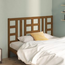 vidaXL Cabecero de cama madera maciza de pino marrón miel 141x4x100 cm