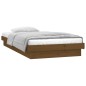 vidaXL Estructura cama individual madera maciza marrón miel 75x190 cm