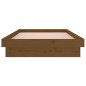 vidaXL Estructura cama individual madera maciza marrón miel 75x190 cm