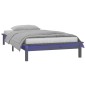 vidaXL Estructura de cama con LED madera maciza gris 100x200 cm vidaXL Estructura de cama con LED madera maciza gris 100x200 cm