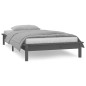 vidaXL Estructura de cama con LED madera maciza gris 100x200 cm vidaXL Estructura de cama con LED madera maciza gris 100x200 cm