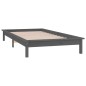 vidaXL Estructura de cama con LED madera maciza gris 100x200 cm vidaXL Estructura de cama con LED madera maciza gris 100x200 cm