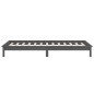 vidaXL Estructura de cama con LED madera maciza gris 100x200 cm vidaXL Estructura de cama con LED madera maciza gris 100x200 cm