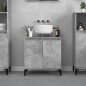 vidaXL Armario de lavabo madera contrachapada gris hormigón 58x33x60cm vidaXL Armario de lavabo madera contrachapada gris hormigón 58x33x60cm