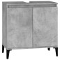 vidaXL Armario de lavabo madera contrachapada gris hormigón 58x33x60cm vidaXL Armario de lavabo madera contrachapada gris hormigón 58x33x60cm