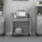 vidaXL Armario de lavabo madera contrachapada gris hormigón 58x33x60cm vidaXL Armario de lavabo madera contrachapada gris hormigón 58x33x60cm