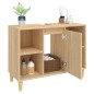 vidaXL Armario de lavabo madera contrachapada roble Sonoma 80x33x60 cm vidaXL Armario de lavabo madera contrachapada roble Sonoma 80x33x60 cm
