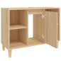 vidaXL Armario de lavabo madera contrachapada roble Sonoma 80x33x60 cm vidaXL Armario de lavabo madera contrachapada roble Sonoma 80x33x60 cm