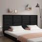 vidaXL Cabecero de cama pared madera maciza pino negro 156x3x91,5 cm vidaXL Cabecero de cama pared madera maciza pino negro 156x3x91,5 cm