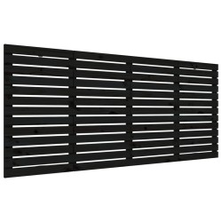 vidaXL Cabecero de cama pared madera maciza pino negro 156x3x91,5 cm